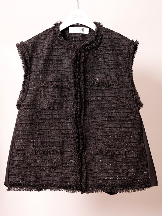 Coco back tulle gillet / ココバックチュールジレ ブラック