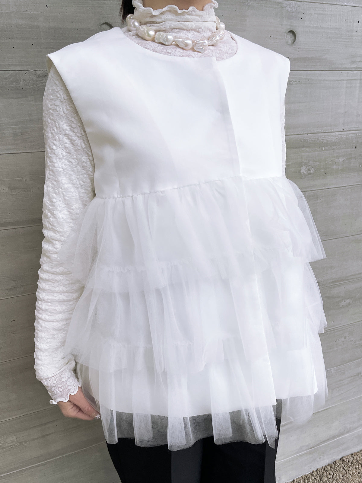 DANDAN tulle gillet / DANDAN チュールジレ