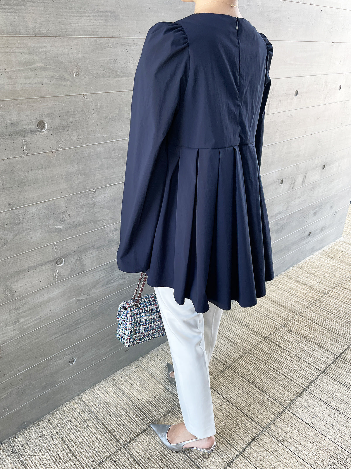 Heartcuore Cape Blouse Navy