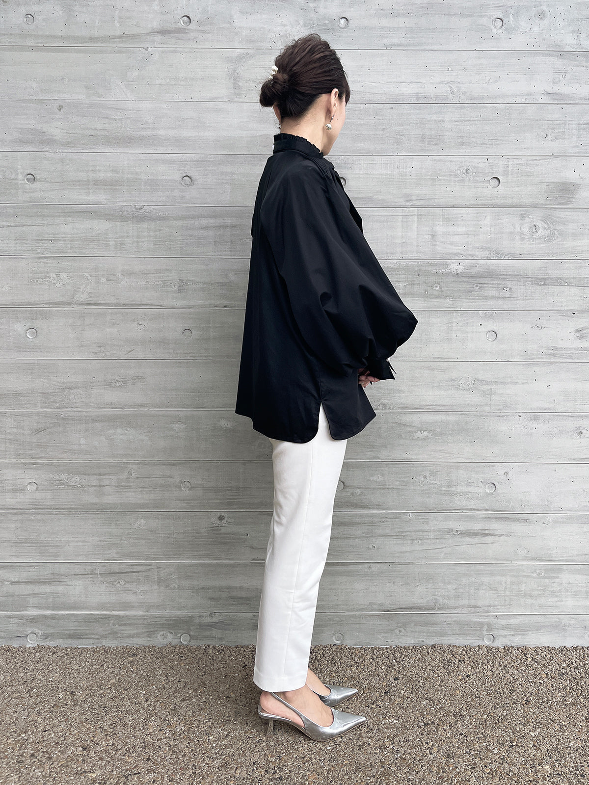 Lupure ribbon blouse Black