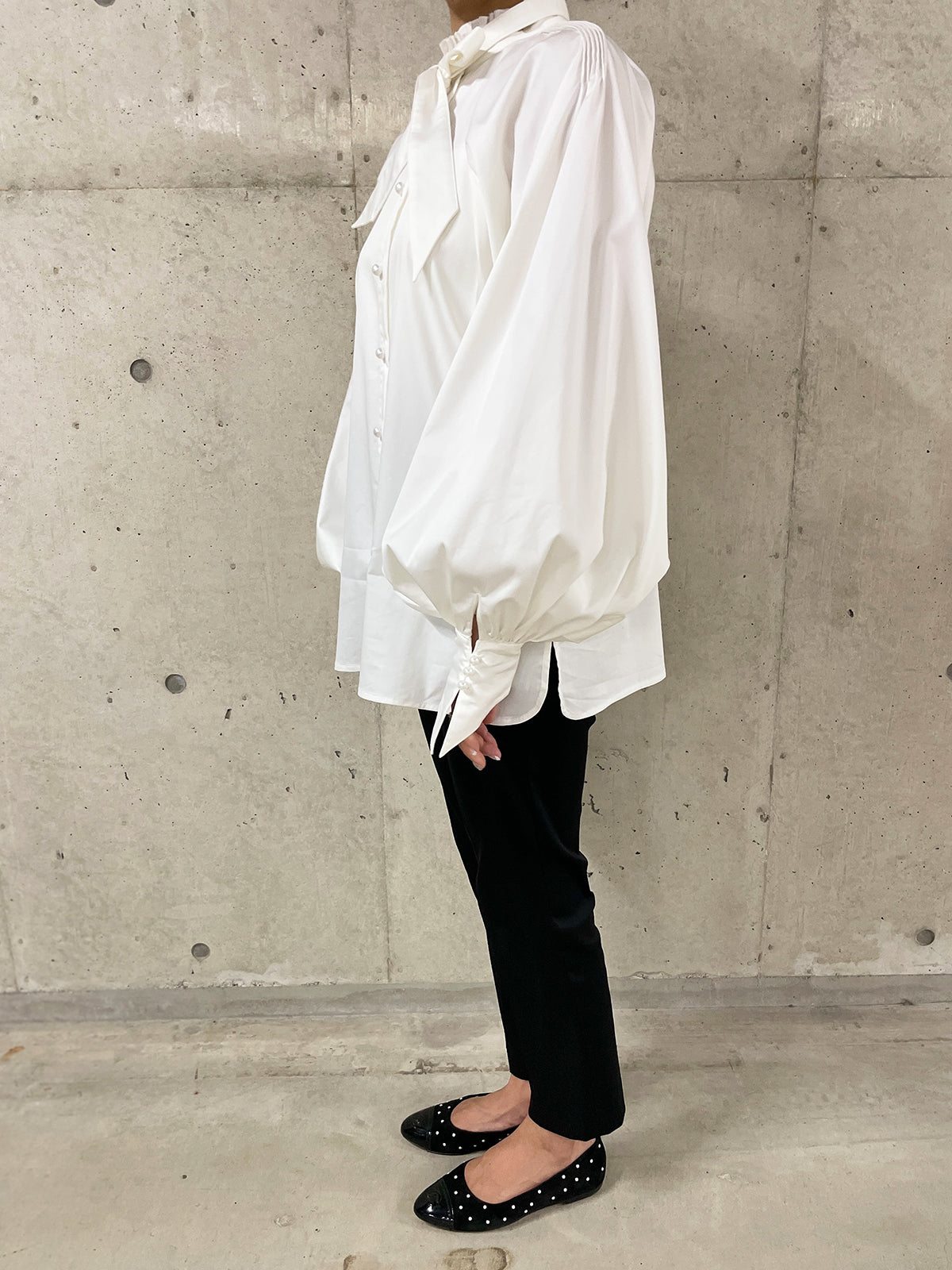 Lupure ribbon blouse White