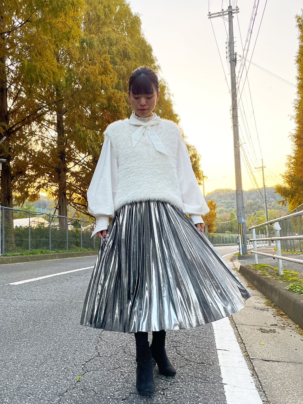 Lupure ribbon blouse White