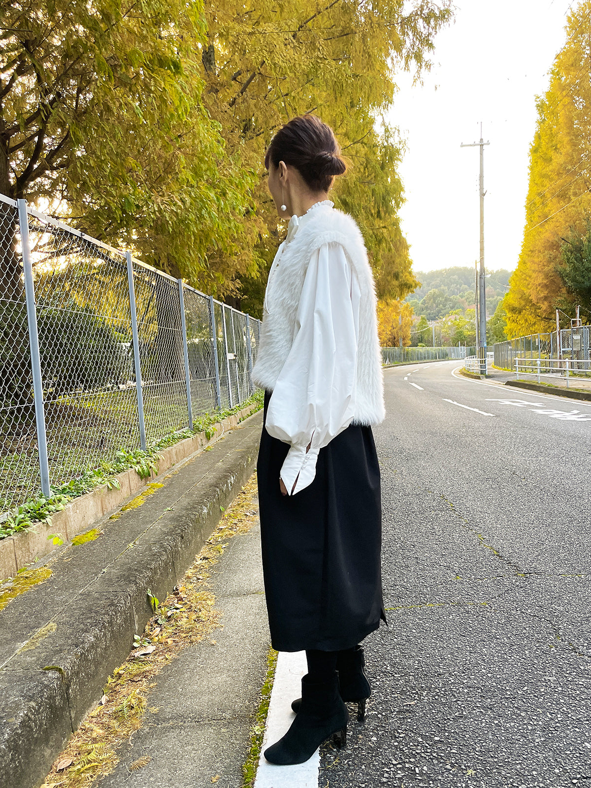 Lupure ribbon blouse White