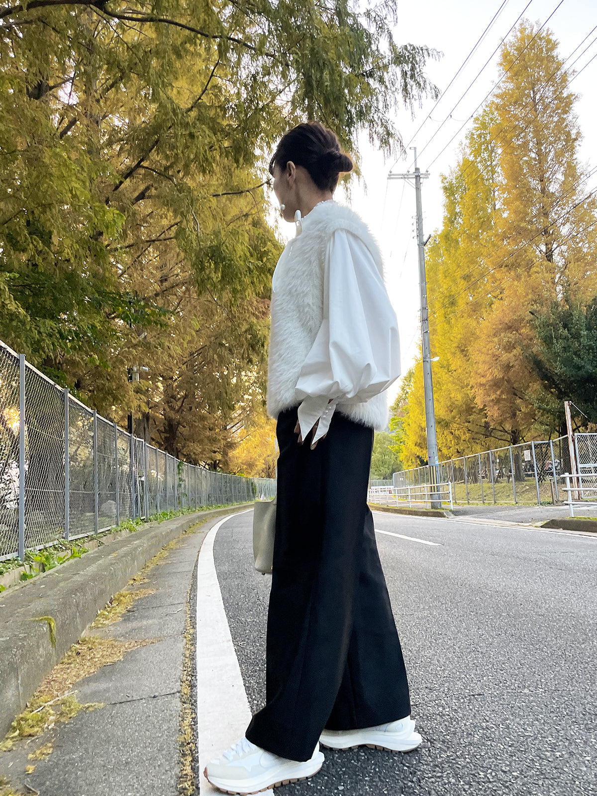 Lupure ribbon blouse White