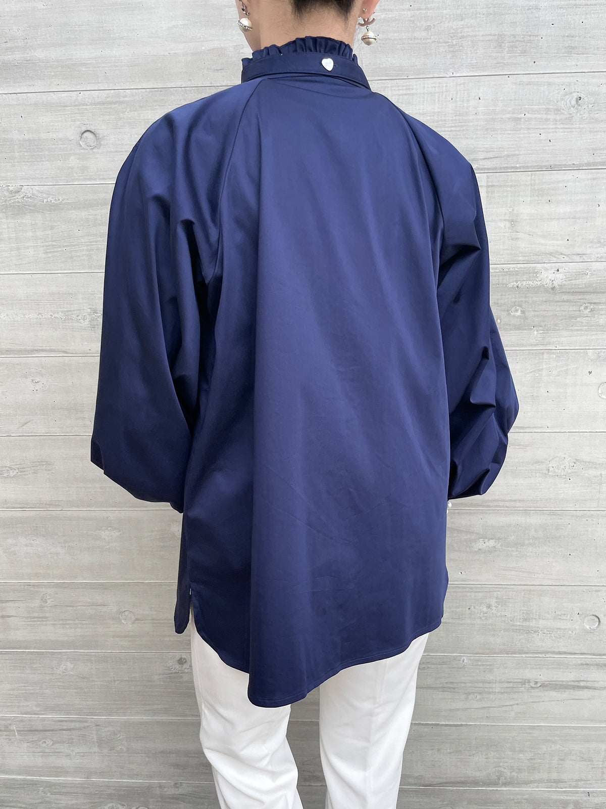 Lupure ribbon blouse Navy / ルピュアリボンブラウス ネイビー