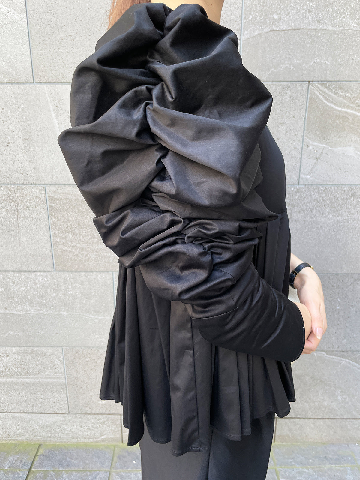 MKMK puffsquare blouse Black / MOKUMOKU puffsquare blouse Black