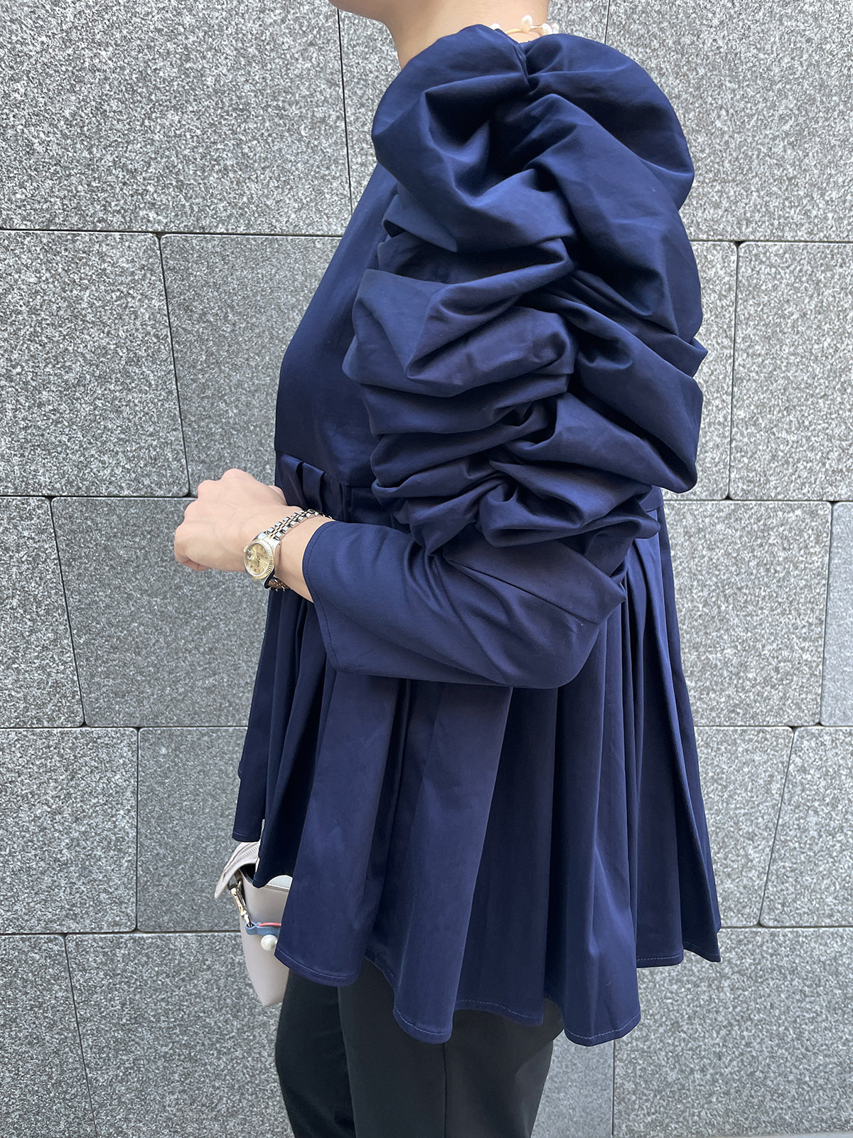 MKMK puffsquare blouse Navy