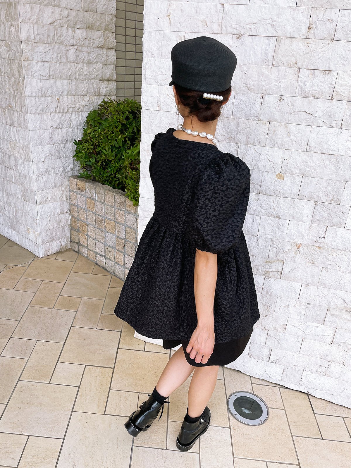 Jacquard Flowers Tops