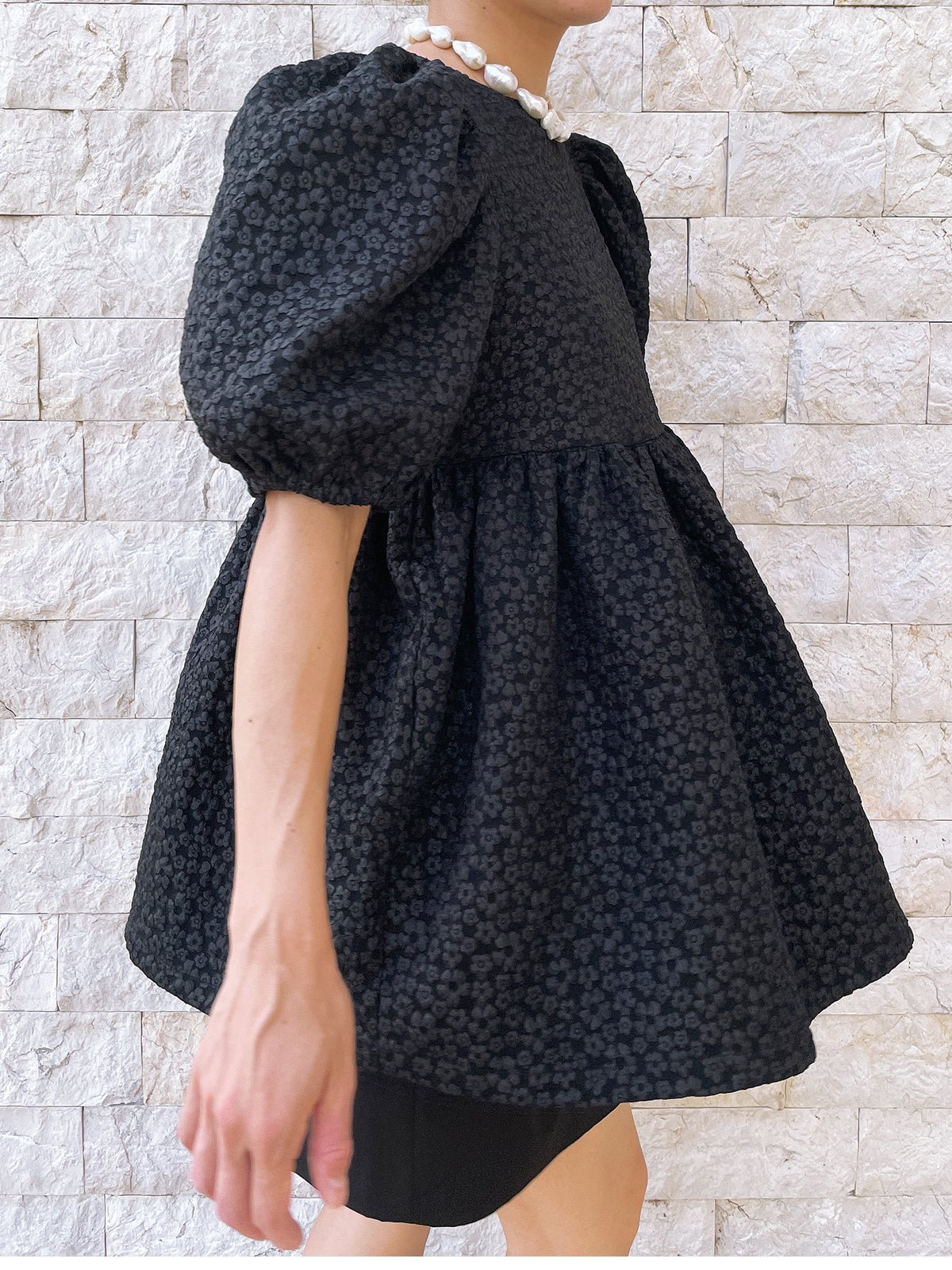 Jacquard Flowers Tops