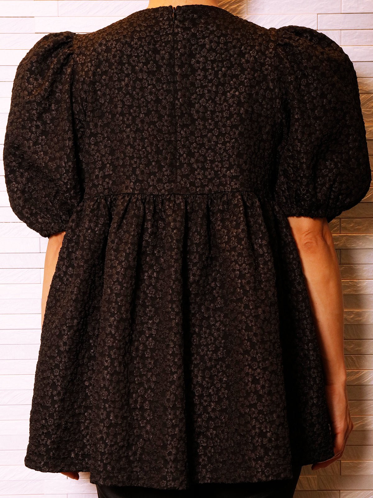 Jacquard Flowers Tops