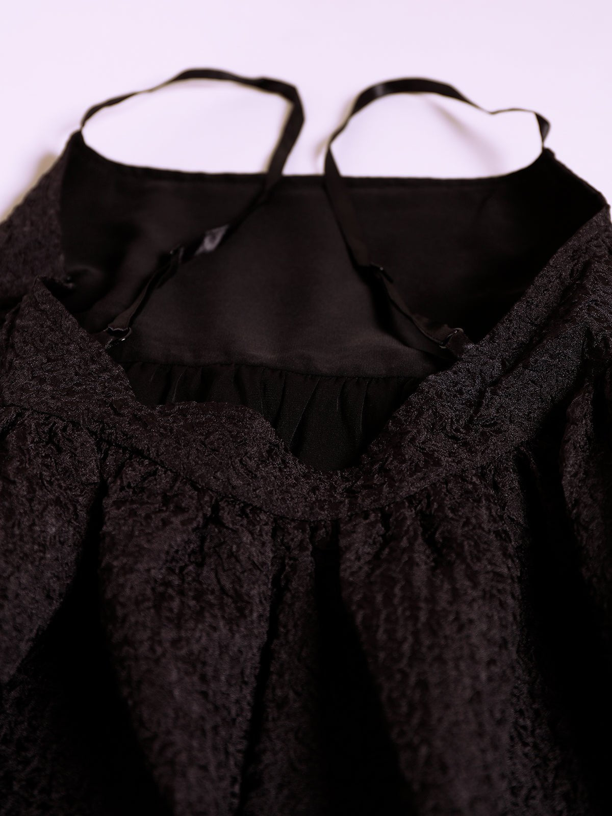 Jacquard Camisole One piece Black