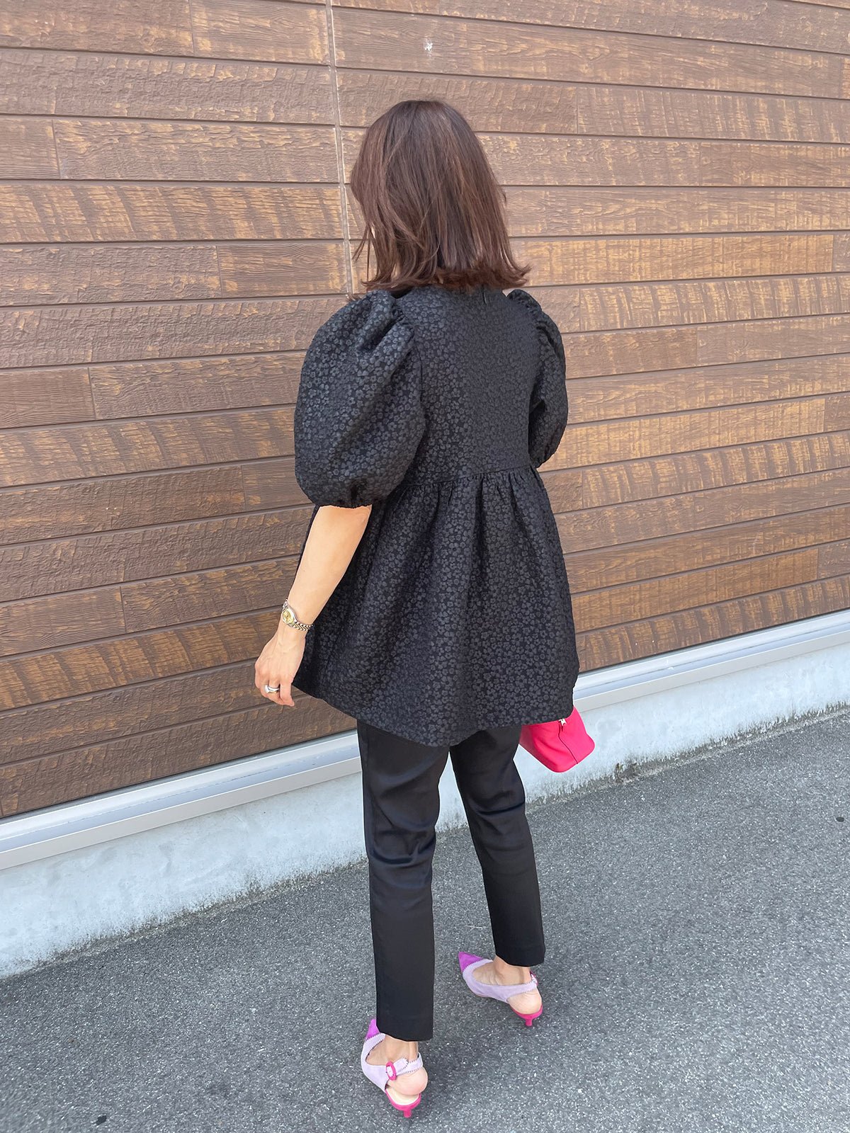 Jacquard Flowers Tops