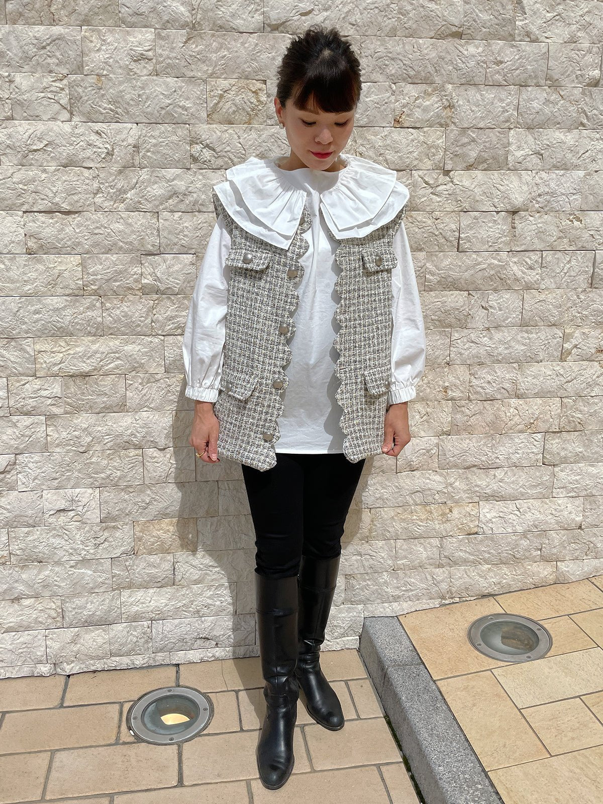 Ribbon Blouse White