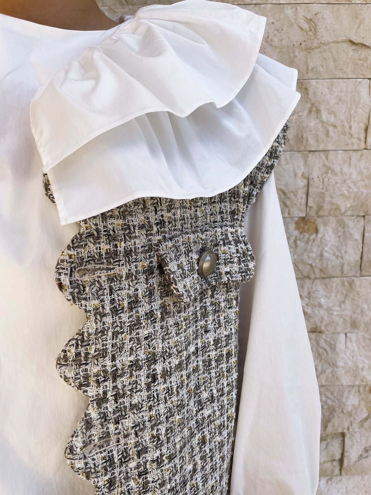 Ribbon Blouse White
