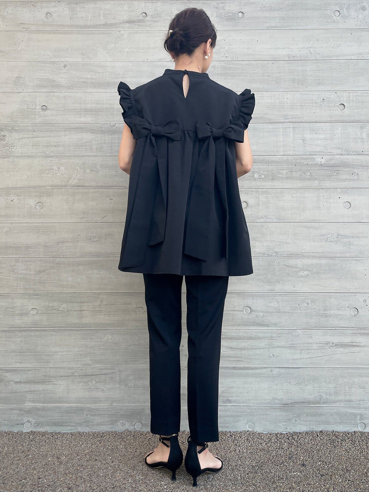 RIBBON WING Blouse Black / リボンウィング ブラウス ブラック