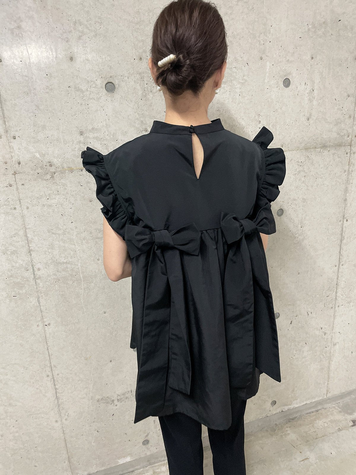 RIBBON WING Blouse Black / リボンウィング ブラウス ブラック
