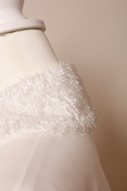 MKMK short blouse White / モケモケ ショート ブラウス ホワイト
