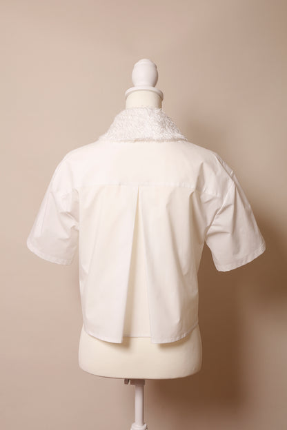 MKMK short blouse White / モケモケ ショート ブラウス ホワイト