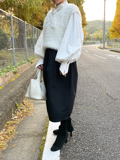 WINSOME COCOON Skirt Black / ウィンサムコクーンスカート ブラック