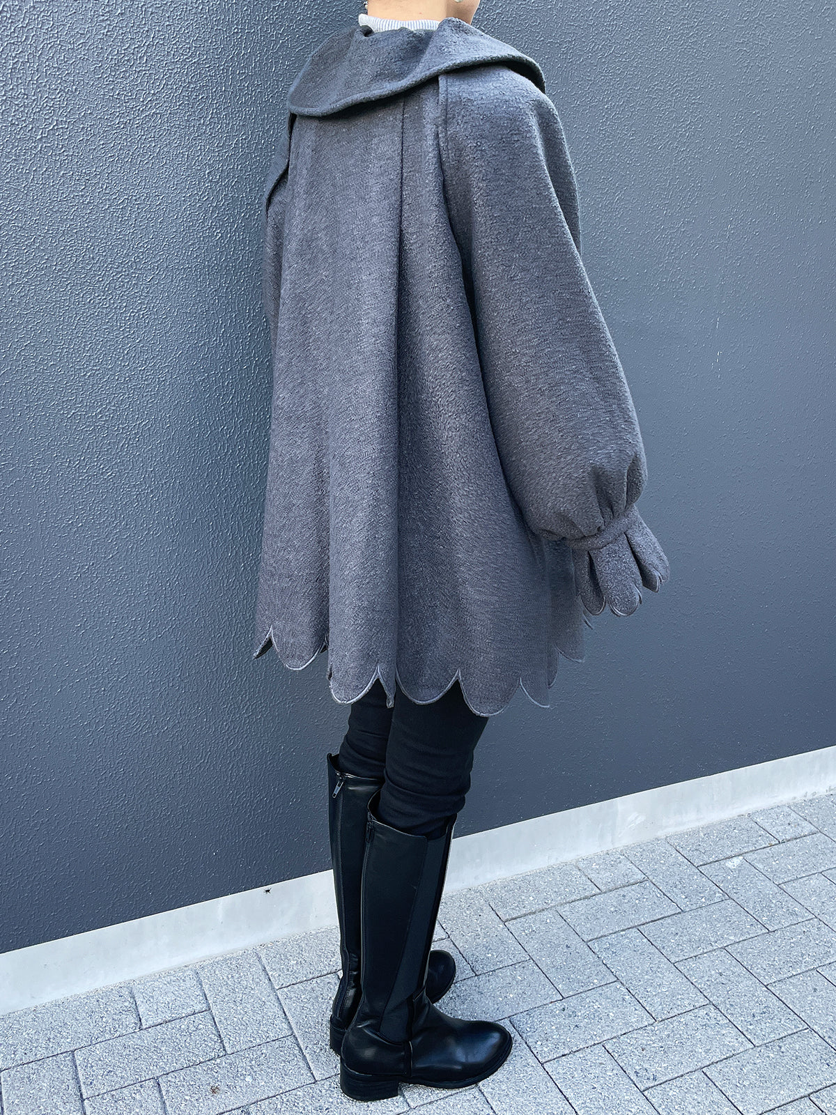 Dual styles scallop coat / デュアルスタイルスカラップコート – youa