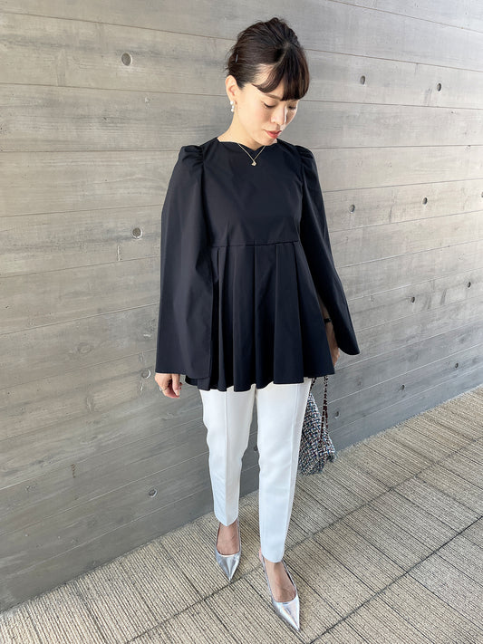 Heartcuore Cape Blouse Black