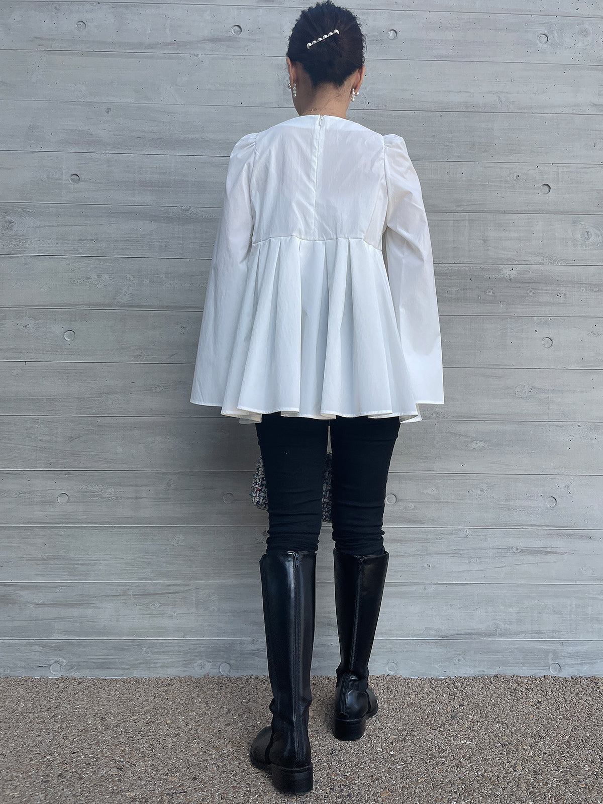 Heartcuore Cape Blouse White