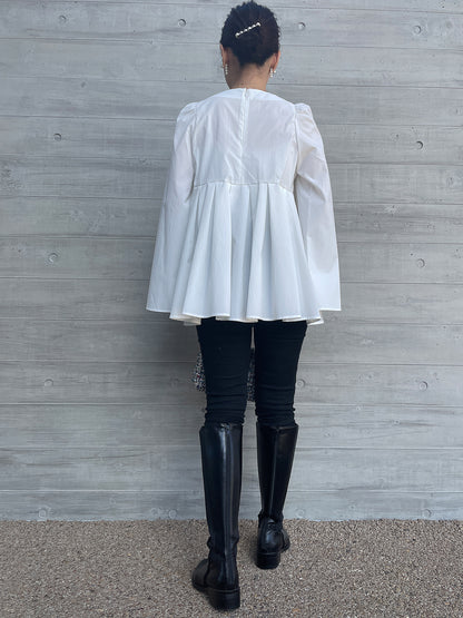 Heartcuore Cape Blouse White /  ハートクオーレケープブラウス ホワイト