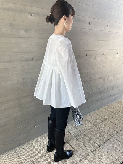 Heartcuore Cape Blouse White