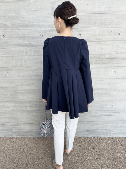 Heartcuore Cape Blouse Navy /  ハートクオーレケープブラウス  ネイビー