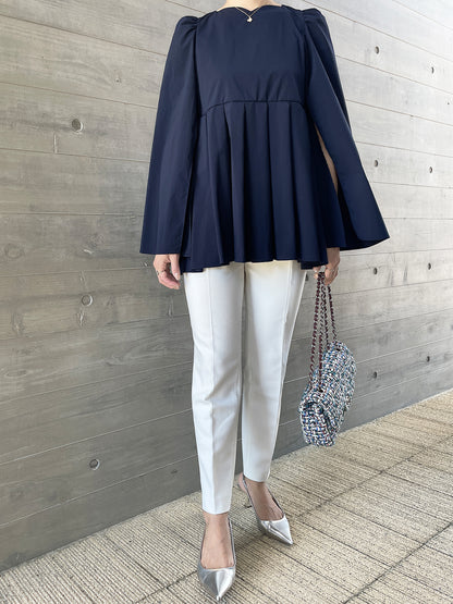 Heartcuore Cape Blouse Navy /  ハートクオーレケープブラウス  ネイビー