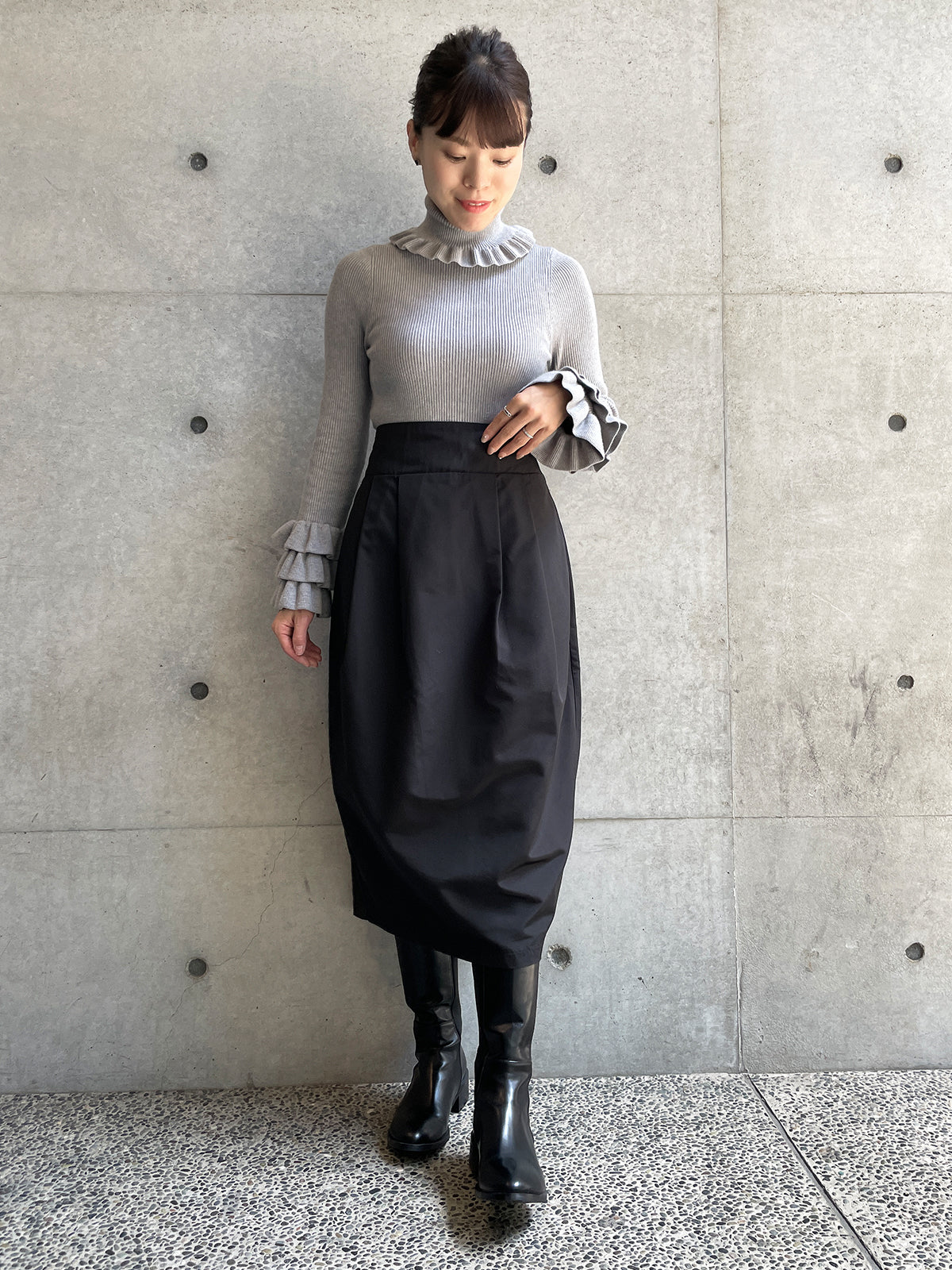 Hilary rib knit Gray / ヒラリーリブニット グレー