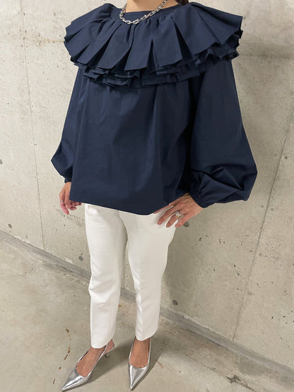 HARISEN Blouse Navy / ハリセンブラウス ネイビー