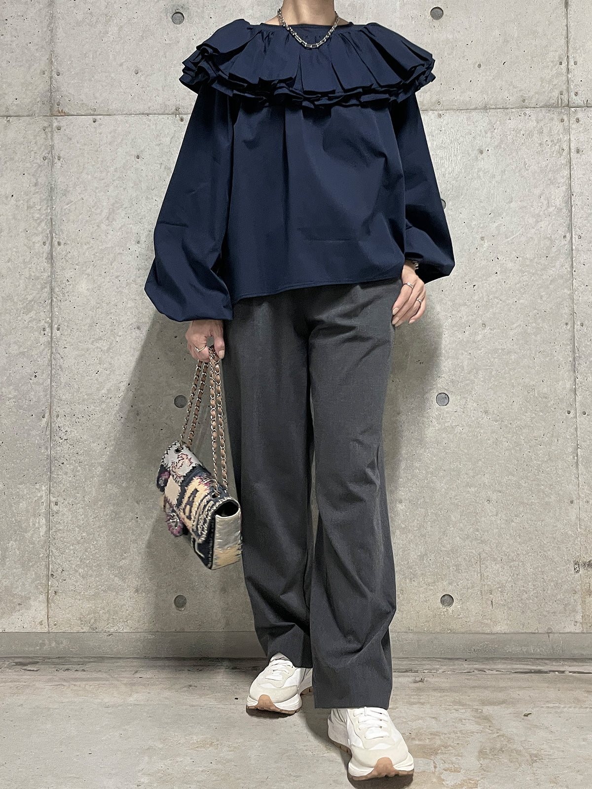 HARISEN Blouse Navy / ハリセンブラウス ネイビー