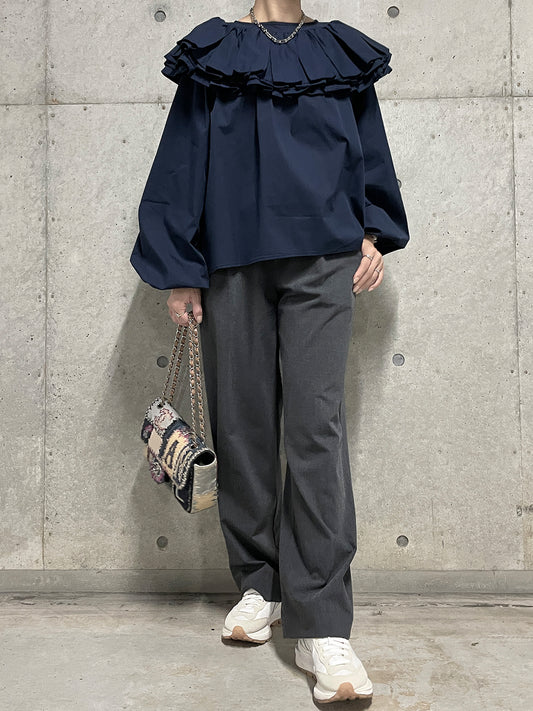 HARISEN Blouse Navy / ハリセンブラウス ネイビー