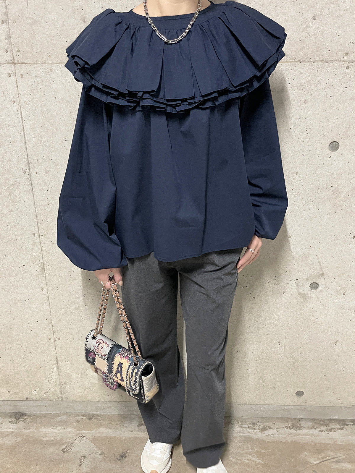 HARISEN Blouse Navy / ハリセンブラウス ネイビー