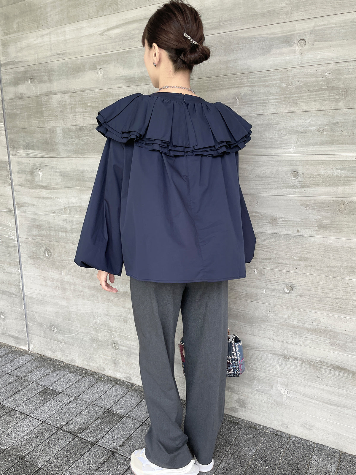 HARISEN Blouse Navy / ハリセンブラウス ネイビー