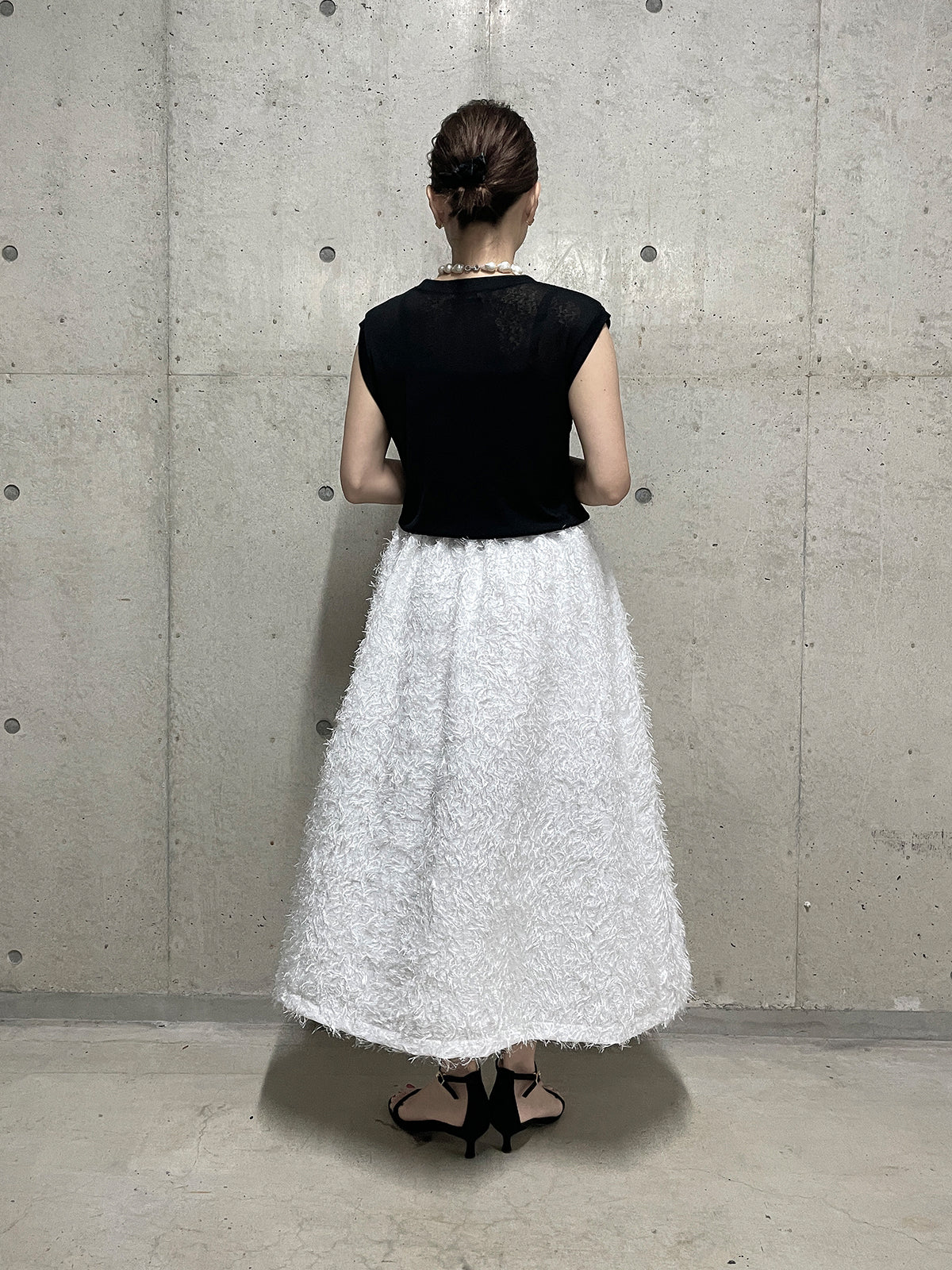白黒ジグザグフレアスカート Jaguard flare skirt / ジャガードフレアスカート ꕥJR名古屋