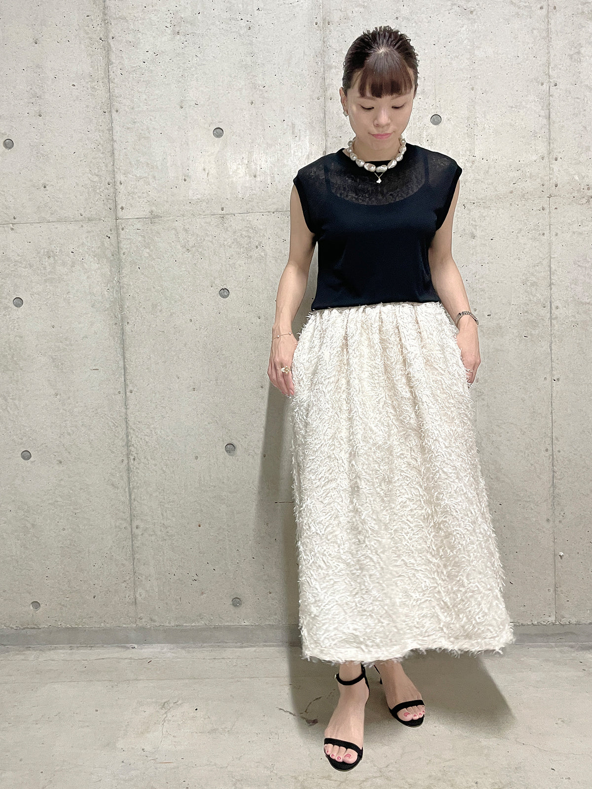 BLAMINK ジャカードフレアスカート 2024prefall