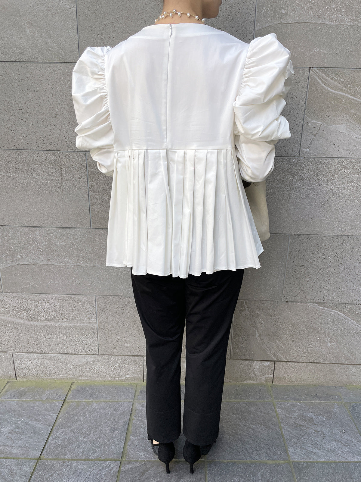 MKMK puffsquare blouse White / MOKUMOKU puffsquare blouse White