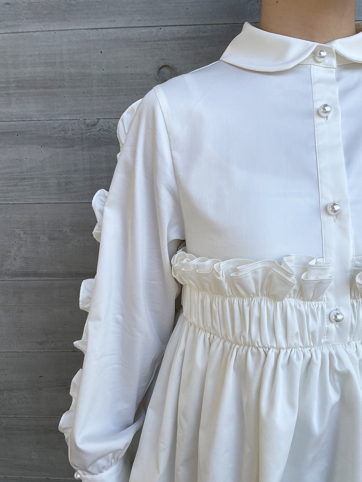 Peplum Frill Blouse White / ペプラムフリルブラウス ホワイト