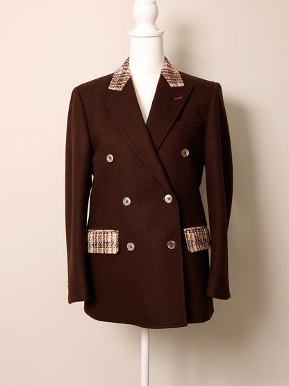 ☆ポップアップ会場限定販売☆ WandT DB Jacket / ウールandツイード ダブルブレストジャケット