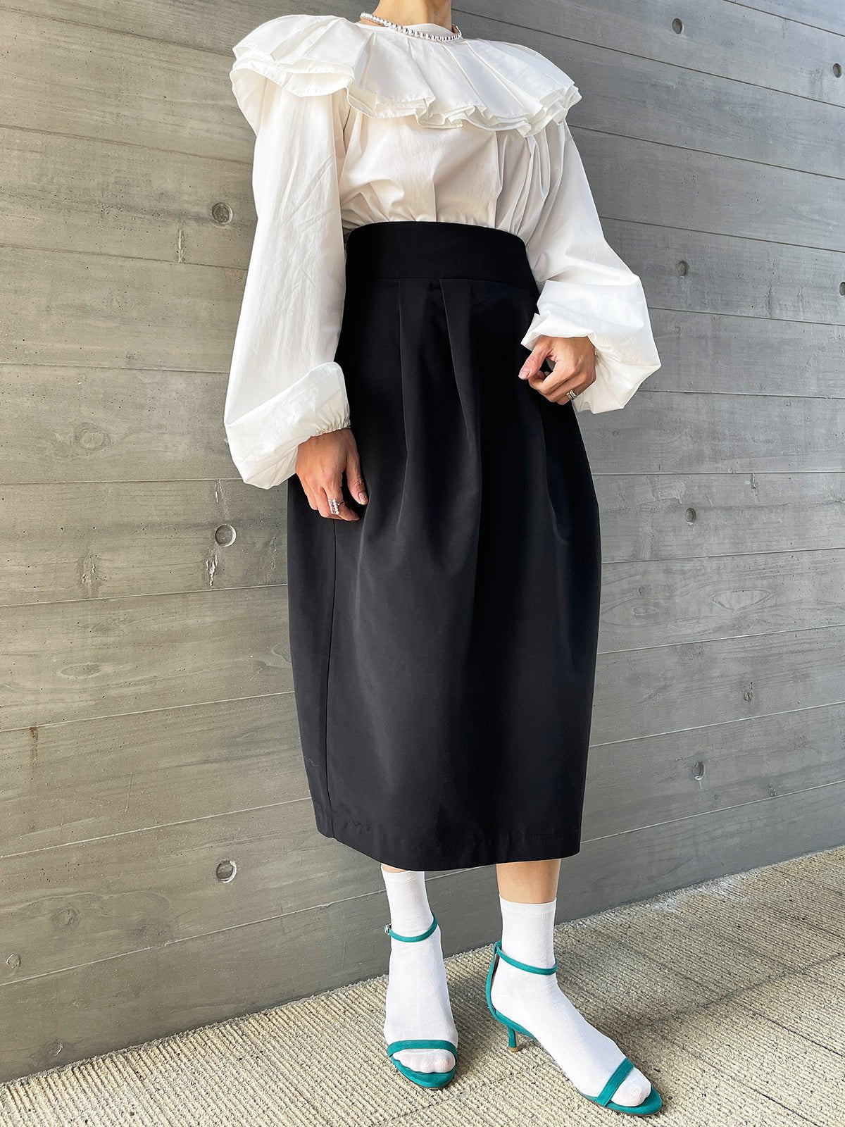 youa ユーア #youa #youabynt WINSOME COCOON Skirt Black ウィンサムコクーンスカート ブラック