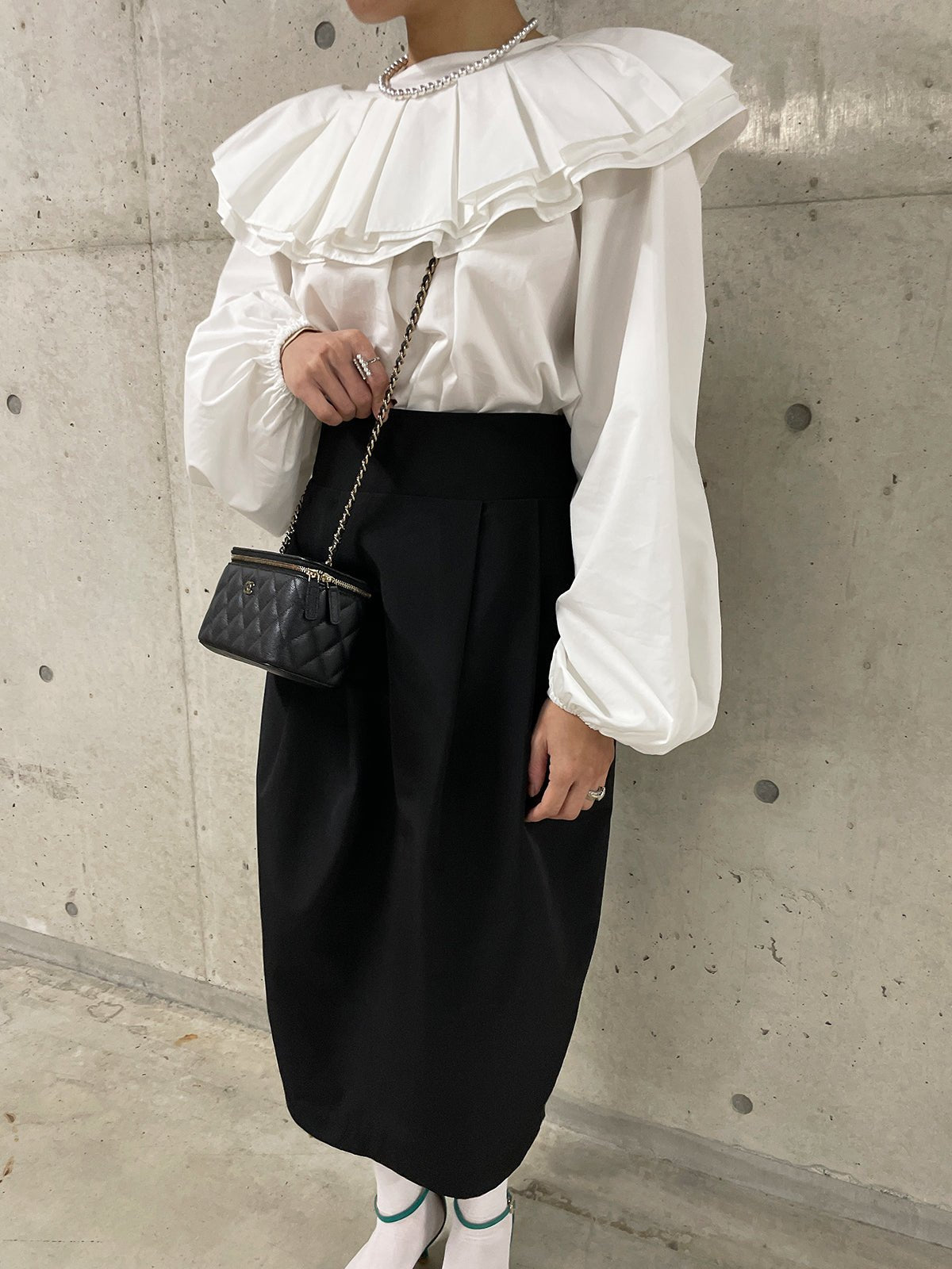 youa ユーア #youa #youabynt WINSOME COCOON Skirt Black ウィンサムコクーンスカート ブラック