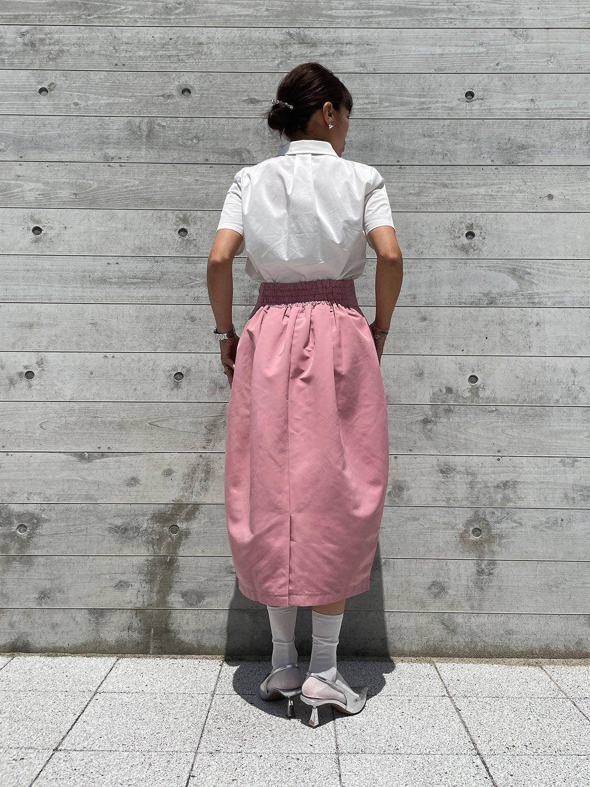 WINSOME COCOON Skirt Muted Pink / ウィンサムコクーンスカート ミューテッド ピンク