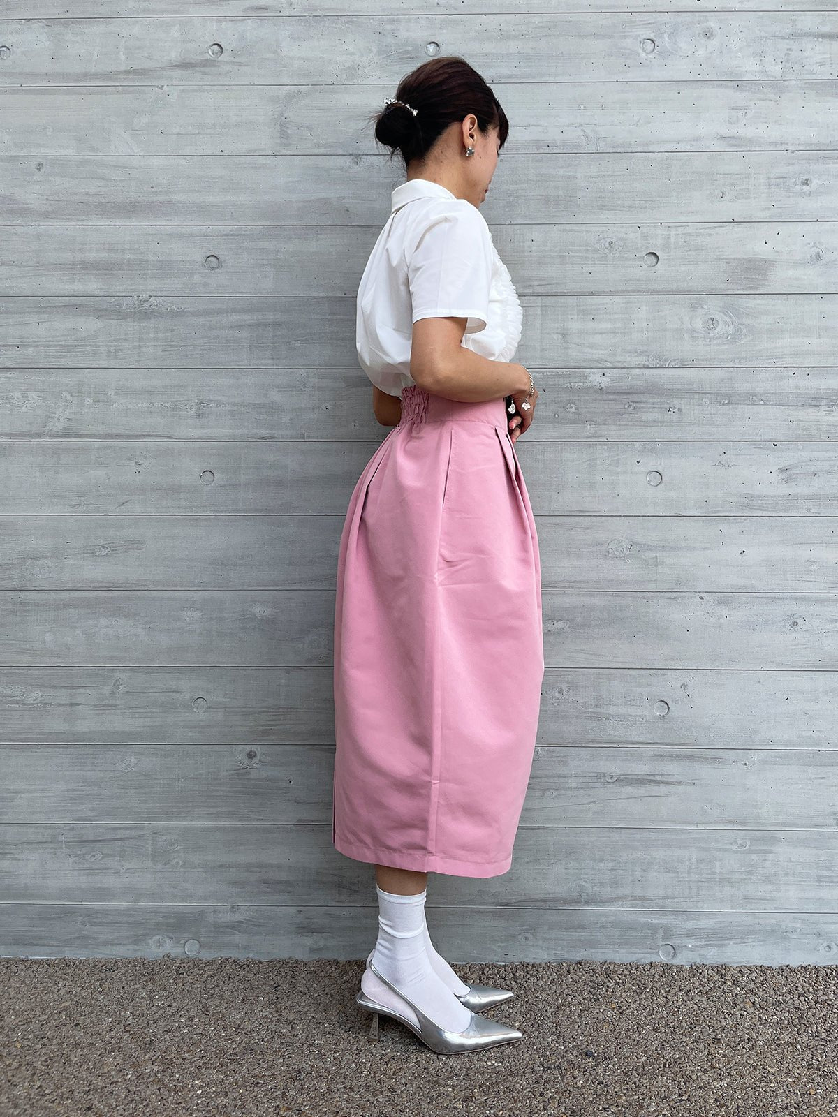 定番最新品mite tak skirt sサイズ ピンク ロングスカート