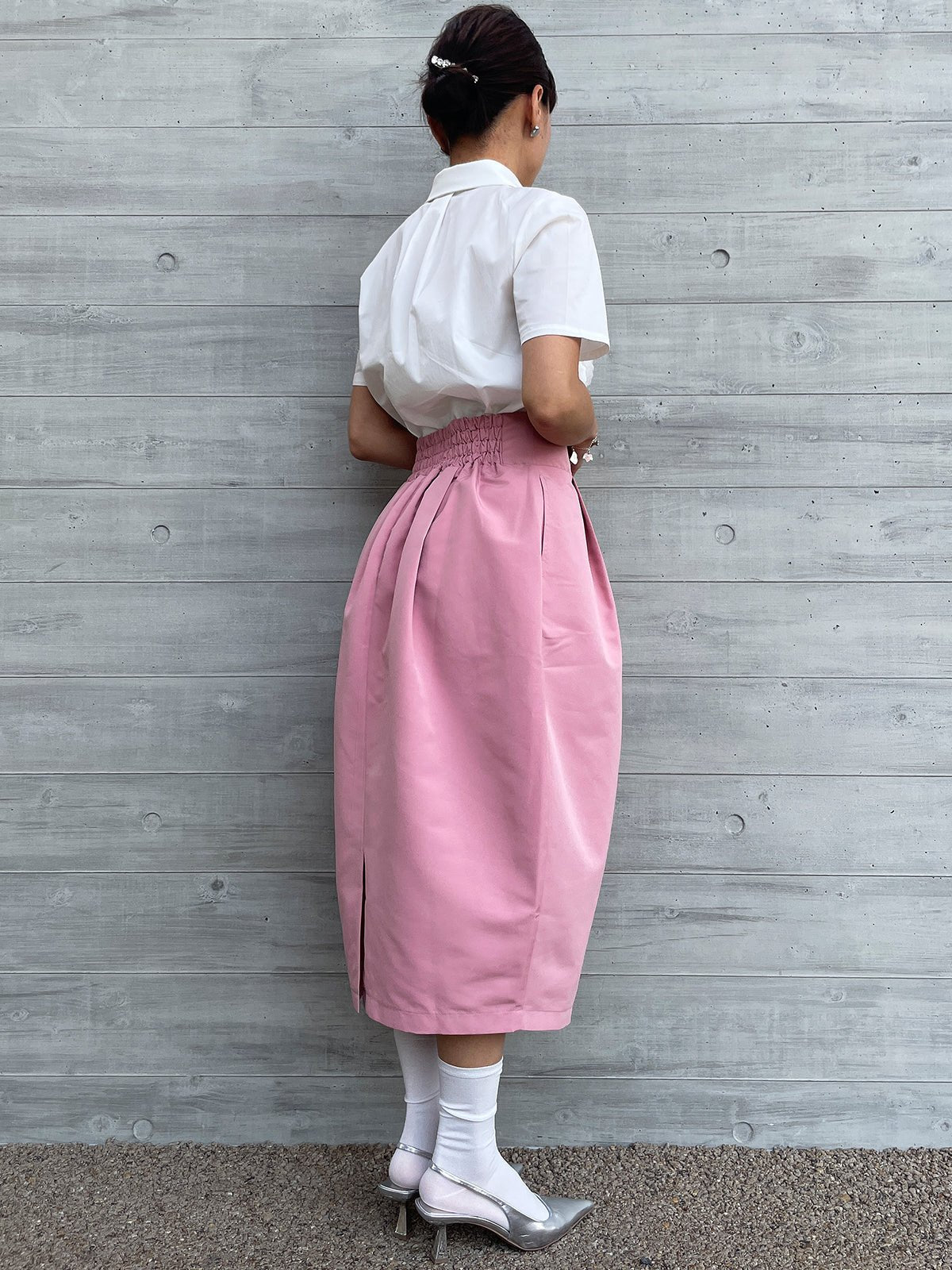 WINSOME COCOON Skirt Muted Pink / ウィンサムコクーンスカート ミューテッド ピンク