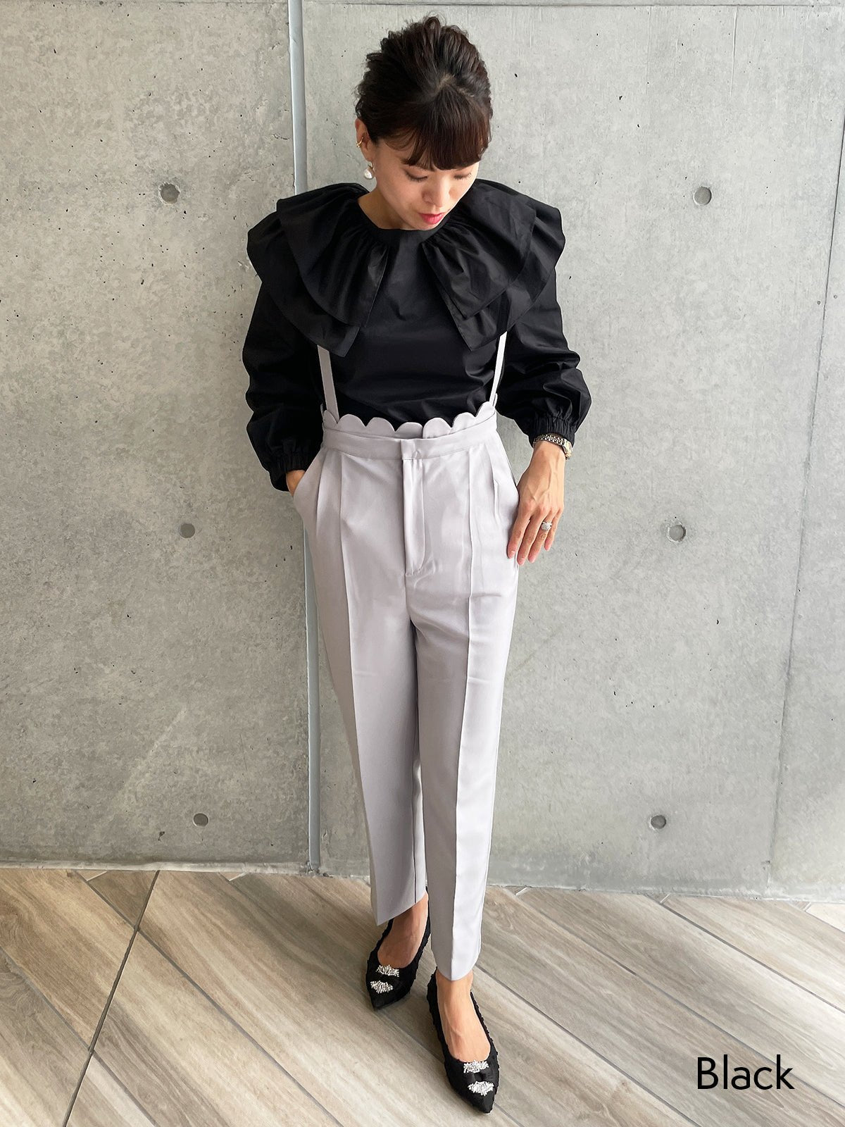Ribbon Blouse Black
