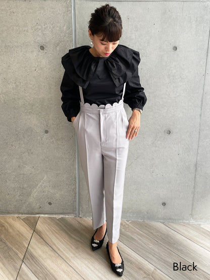 Ribbon Blouse Black