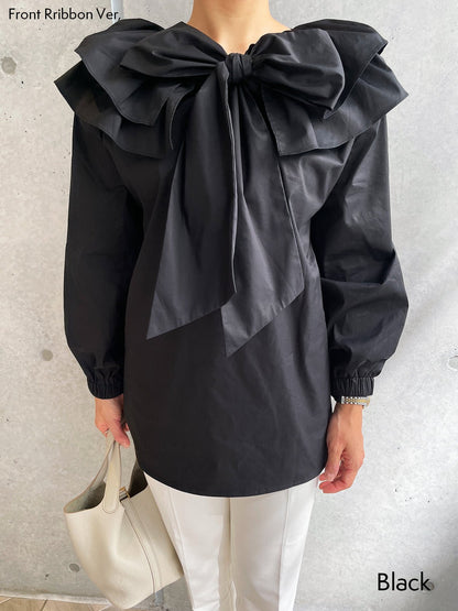 Ribbon Blouse Black