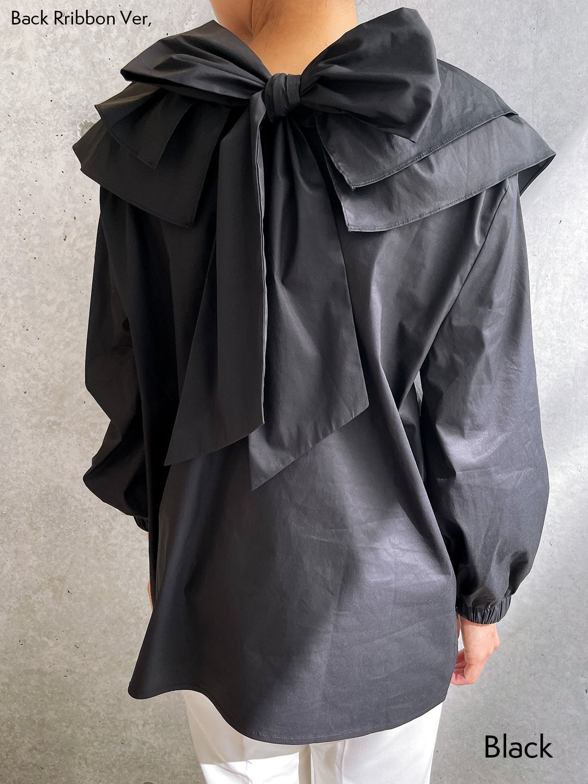 Ribbon Blouse Black